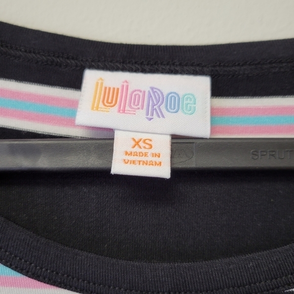 Lularoe Julia striped midi dress Black XS - Picture 3 of 7